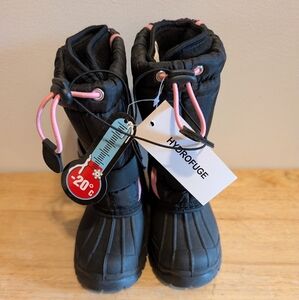 Kids Black and Pink Boots